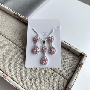 Conjunto Colar e Brinco 2 Gotas Prata 925 – Sofisticação e Elegância | Prata & Co