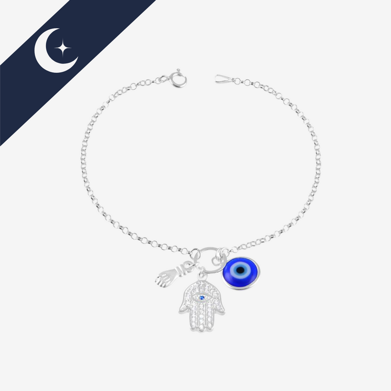 Pulseira Amuleto Prata 925 – Proteção e Sofisticação | Prata & Co