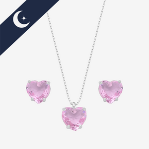 Conjunto Coração 10x10 Prata 925 – Sofisticação e Harmonia | Prata & Co