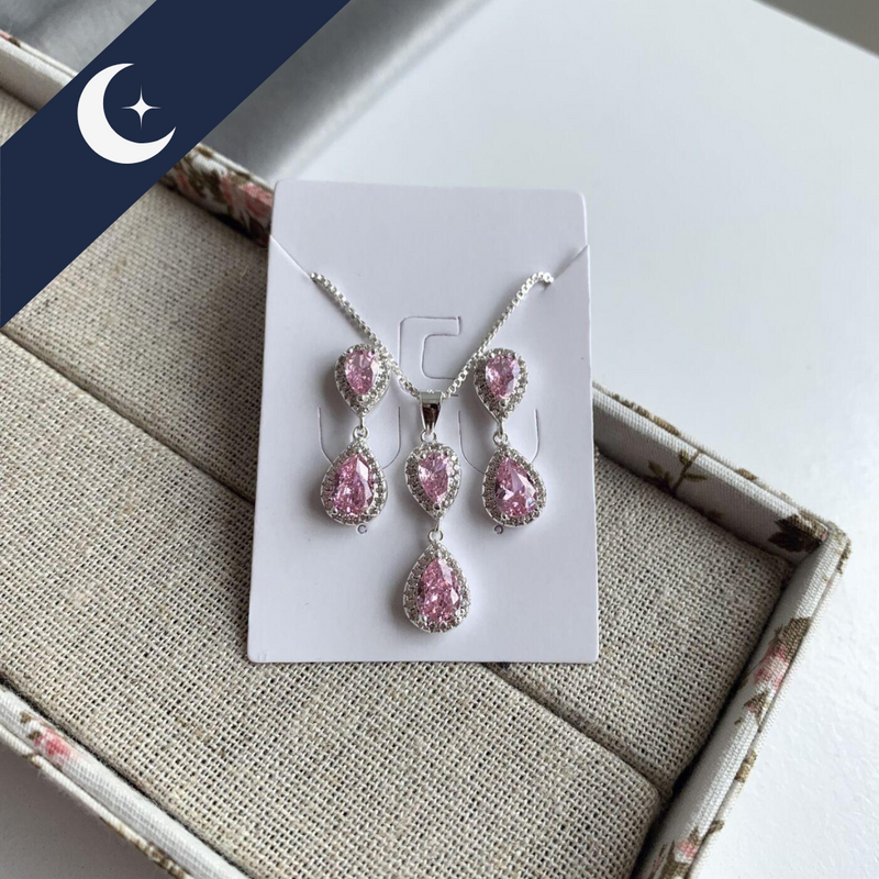 Conjunto Colar e Brinco 2 Gotas Prata 925 – Sofisticação e Elegância | Prata & Co